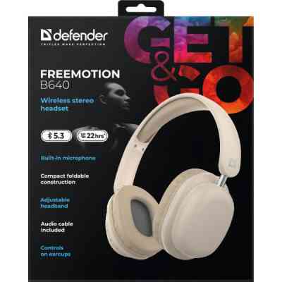 Навушники Defender FreeMotion B640 Bluetooth Beige (63642) Вінниця
