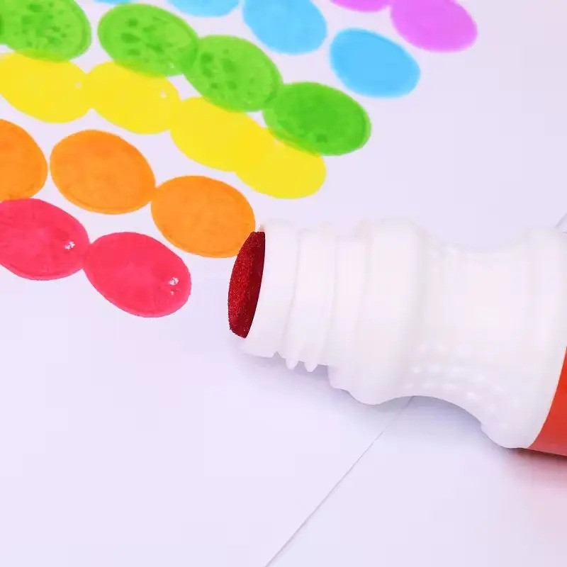 Набор пальчиковых маркеров DOT для творчества, точечные, пальчиковые краски для рисования и живописи на водной основе,3 цвета Каменец-Подольский - изображение 2