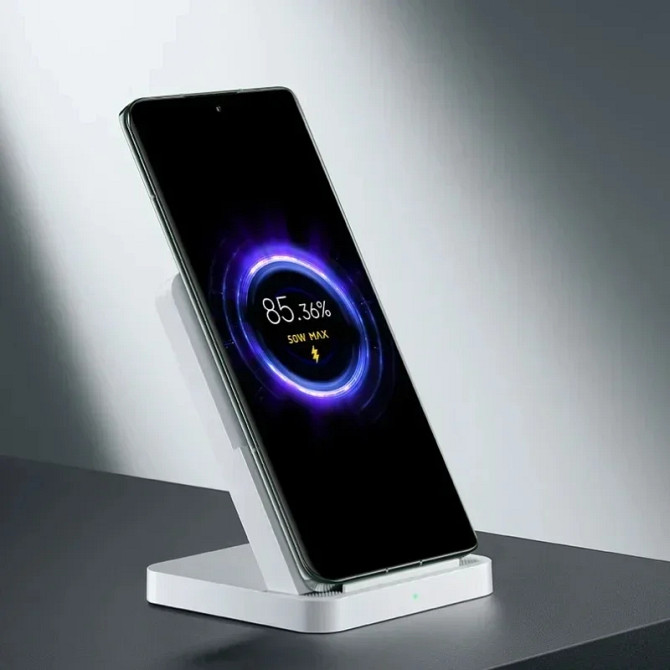 Бездротова зарядка Xiaomi 50W Pro MDY-14-EN, вертикальна підставка з охолодженням (біла) Миколаїв - фото 3