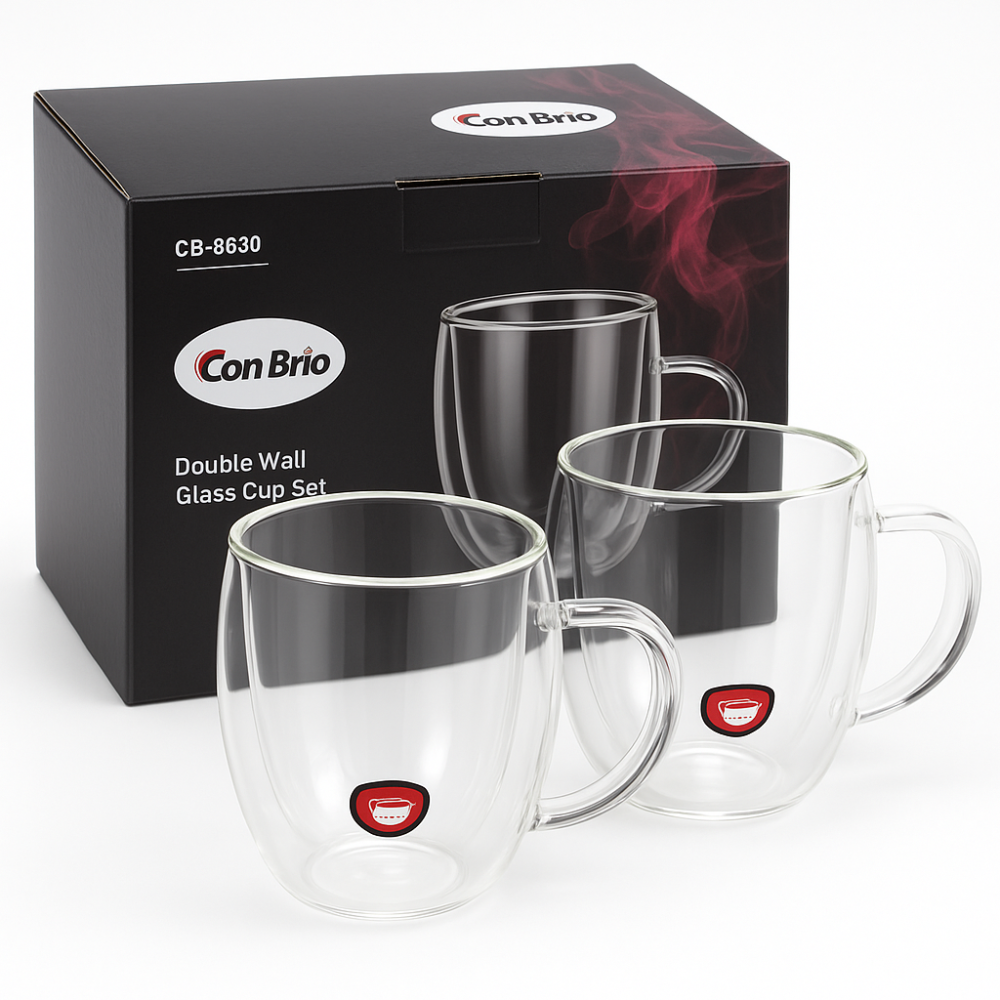 Набор кружек с двойным дном для кофе Con, Стакан с двойными стенками двойным дном GQ-19 Львов - изображение 9