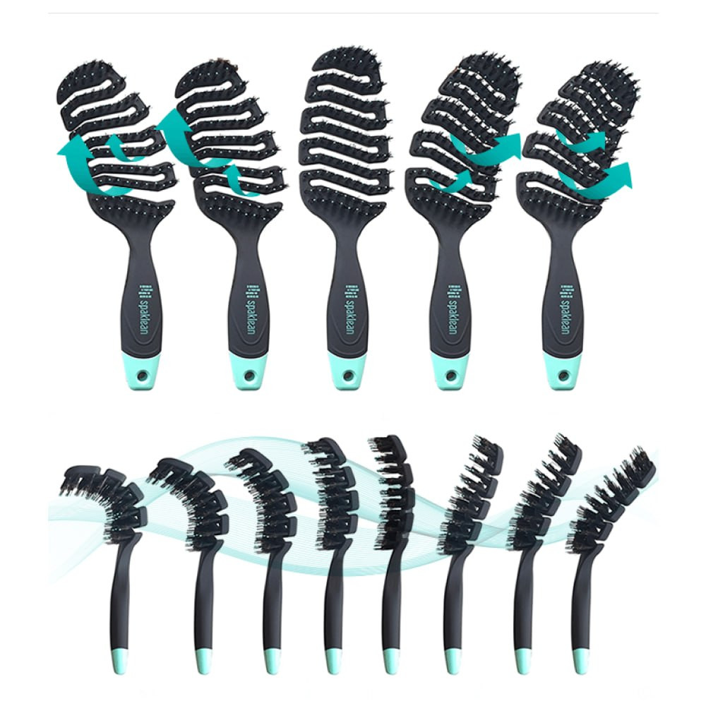 Щетка для бережного ухода и укладки волос антистатическая продувная Amazing Flex Brush Spaklean 1 шт Киев - изображение 14