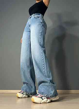 Джинси жіночі Sherocco 5218 WIDE LEG палаццо з резинкою на талії великі розміри блакитні, блакитний, З6, 36, 102 см, 127 см Київ