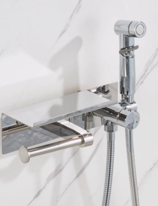 Змішувач для гігієнічного душу Mixxus Premium HANS 069 з тримачем для туалетного паперу (MI6785) Чернівці - фото 2