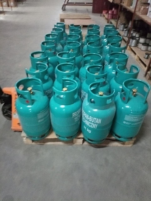 Газовий балон побутовий на 11кг газу (27л) на різьбу 21,8 чеського виробника 