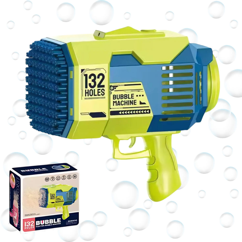 Пистолет для мыльных пузырей, генератор мыльных пузырей на аккумуляторе, мыльные пузыри для детей, зеленый Каменец-Подольский - изображение 6