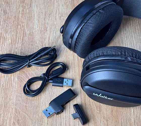 Игровые Bluetooth наушники WALKER WBT-83 Black с микрофоном. Харьков