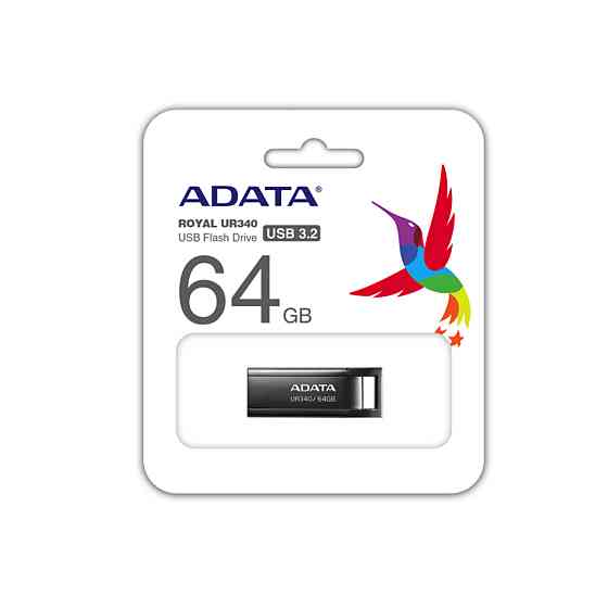 Флеш памʼять A-DATA USB 3.2 UR340 64Gb Black Київ