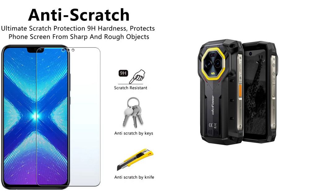 Захисне скло NeoGlass для Ulefone Armor Mini 20 Pro, Mini 20T Pro – надпрозоре та стійке Київ - фото 1