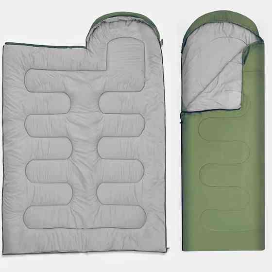 Спальный мешок демисезонный, 200х60см, Хаки / Спальник с капюшоном / Утепленный спальный мешок Киев