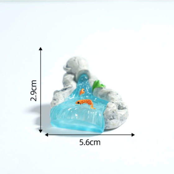 Мініатюрна декоративна фігурка «Гірський водоспад з рибками» Одеса