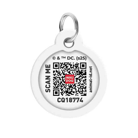 Адресник для собак и кошек металлический WAUDOG Smart ID с QR паспортом, рисунок 