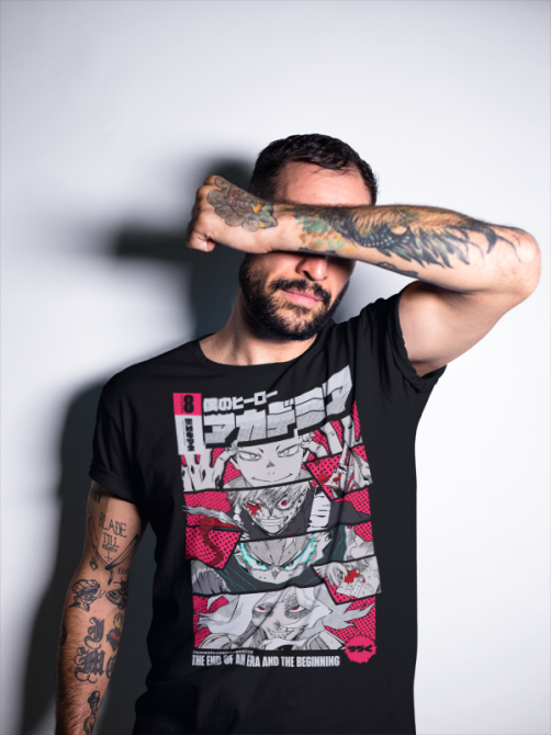 Футболка аниме Моя геройская академия оверсайз (S/M/L) Черний AnimeJ0298 Днепр - изображение 7
