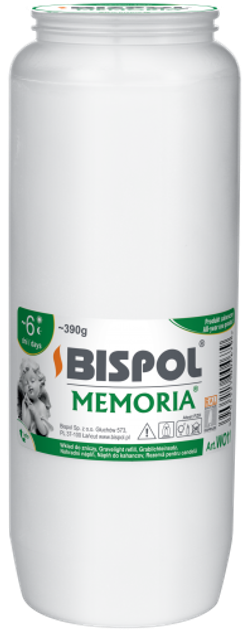 Свеча вкладыш в лампадку Bispol 6 дней 6,7 х 17,5 см Львов - изображение 1