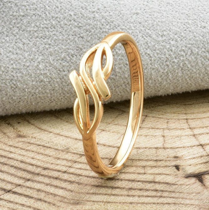 Кольцо куб. цирконий Xuping позолота 18К, 19 размер (ширина 7мм) Киев - изображение 3