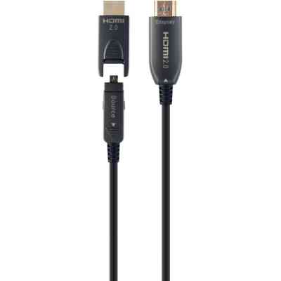 Кабель мультимедійний HDMI M to HDMI M 50.0m V2.0 AOC 4K60Hz gold Cablexpert (CCBP-HDMID-AOC-50M) Вінниця