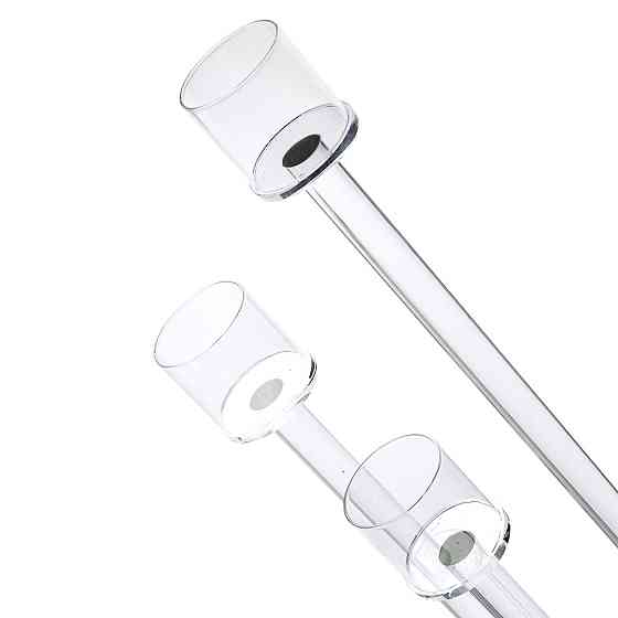 Yiwu Підсвічник скляний на 3 свічки 16×57 см підсвічник декоративний прозорий на ніжці HP-4-15 Киев