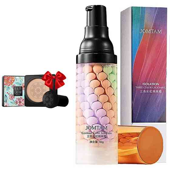 Триколірна база під макіяж 40 мл, Jomtam + Подарунок Кушон Images Moisture Beauty Cream / Праймер для обличчя Київ
