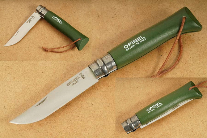Туристичний Ніж Opinel "Inox No8 VRI бук" Origins Khaki (001703) Неіржавка сталь Нововолинськ - фото 2
