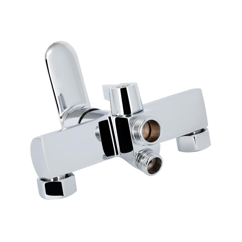 Смеситель для ванны с длинным поворотным изливом, c душевым гарнитуром Qtap Evia QTEVI260CRM47579 Chrome Харьков - изображение 4