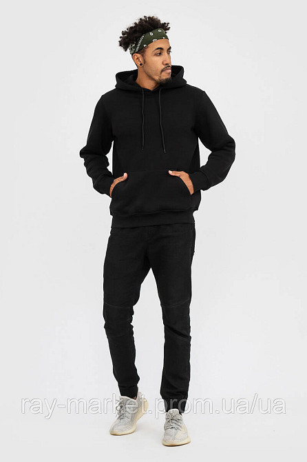 Худі базове утеплене Ray Basic чоловіче чорне (U0401M-Black) XL Київ - фото 4