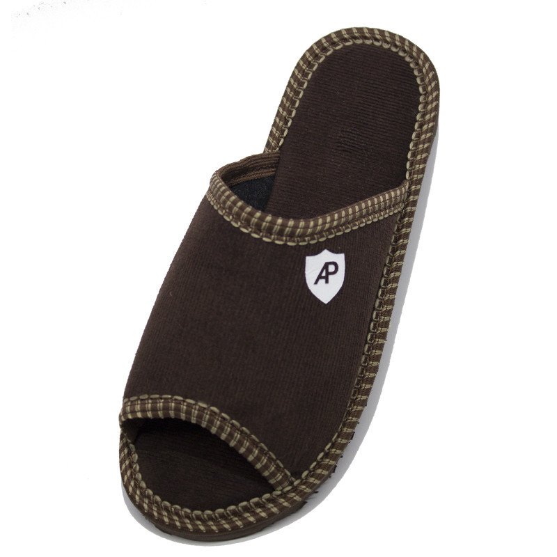 Тапочки мужские открытый носочек подростковые AP Коричневый Одесса - изображение 3
