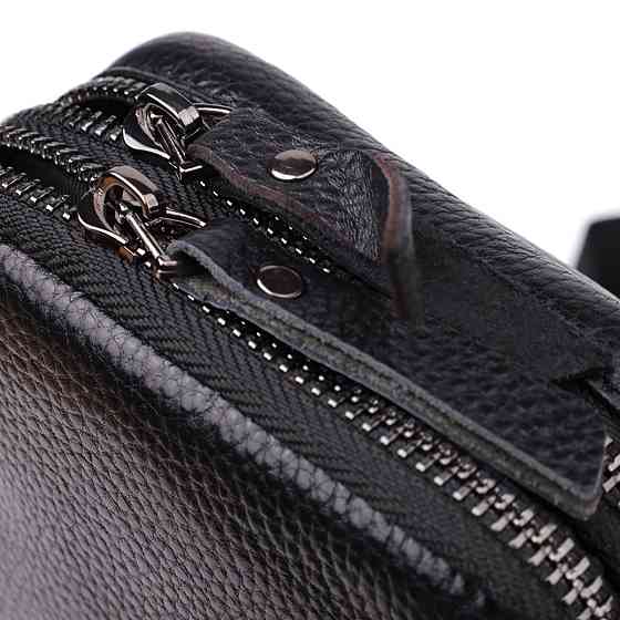 Сумка-слінг для чоловіків з натуральної шкіри Vintage 22955 Чорний Київ