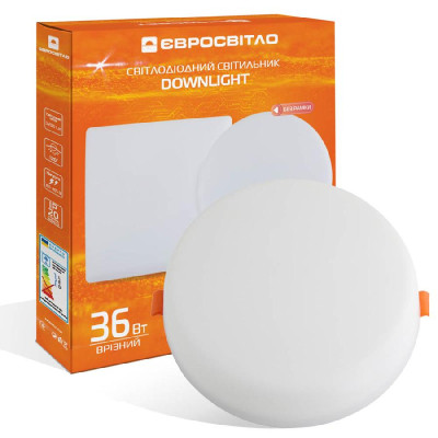 Світильник точковий Євросвітло LED-R-220-36 4200К без рамки Вінниця - фото 1