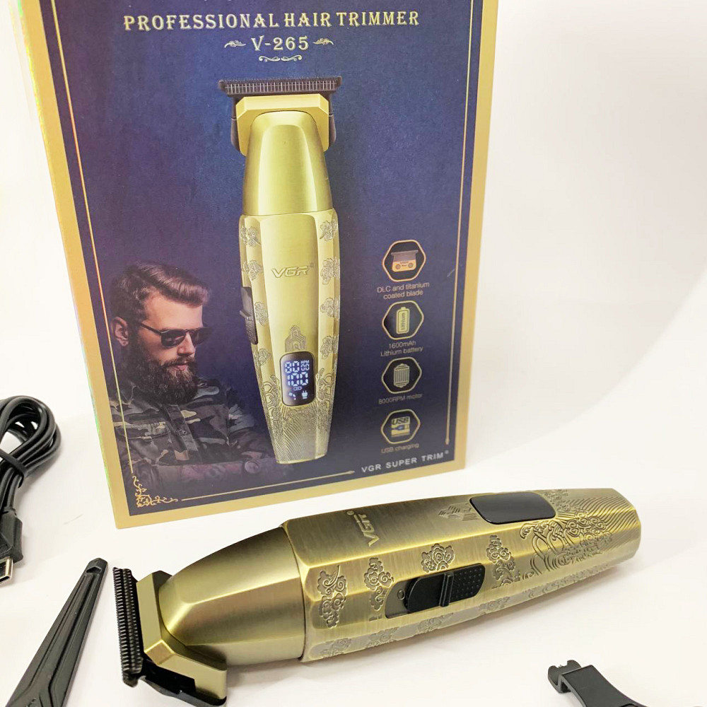 Чоловічий набір для стрижки волосся акумуляторний VGR V-265, Акумуляторна машинка для стрижки DJ-61 Львів - фото 14