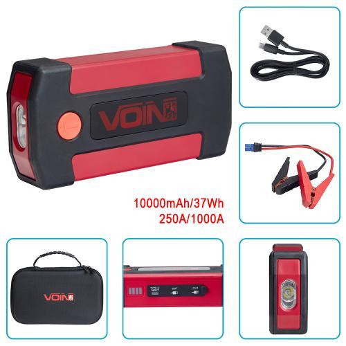 Пуско-зарядний пристрій VOIN JS-500 9000mAh 12V 500A з вбудованим ліхтарем, старт 250A Харків - фото 11