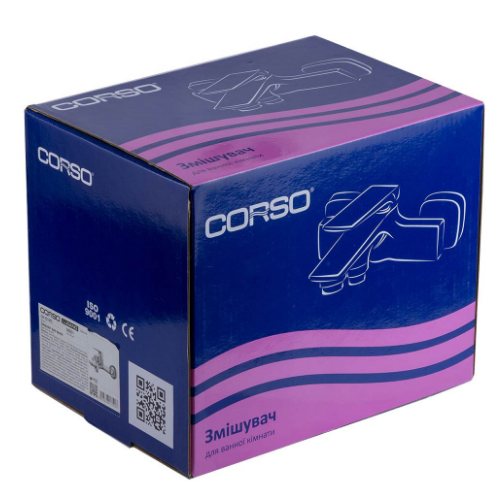 Змішувач Lugano d25мм для ванної литий Corso Житомир - изображение 4