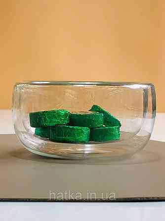 Тарілка піала-боул Olens "Звілінг" 500 мл подвійне скло для дому та ресторану Київ