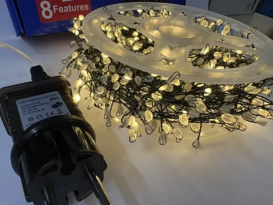 Гирлянда зеленый провод таймер пульт ДУ режимы 6Вт 30м 900LED (теплый белый) BG-LINE-30M900-WW-2 Одесса