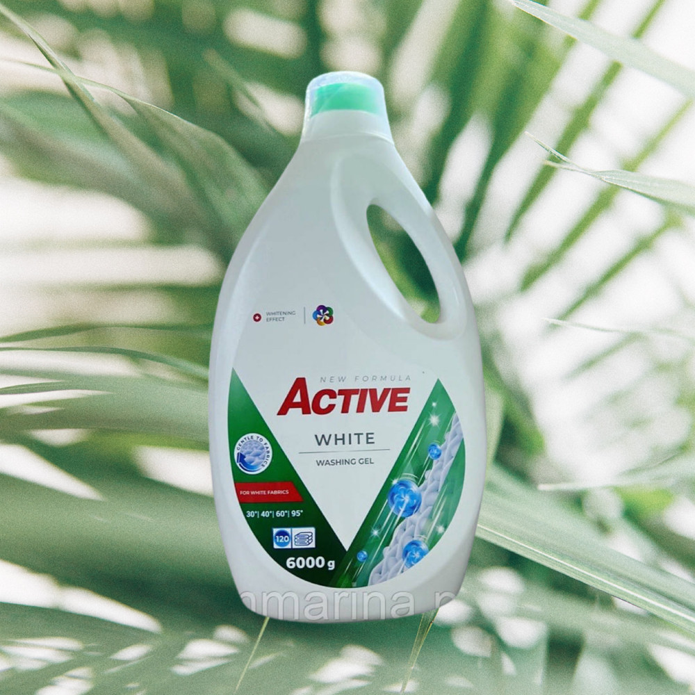 Універсальний гель для прання Active white 6л. (Аналог порошку Ariel) Виноградів - фото 2