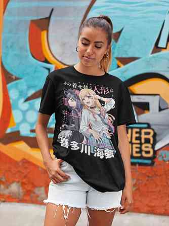 Футболка для мальчика аниме Марин Китагава Мй Дресс оверсайз (рост от 165 до 180 ) Черний AnimeJ0009m Днепр