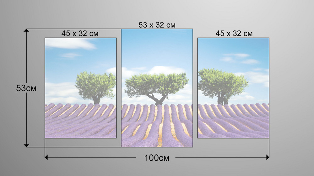 Модульная картина Природа Лаванда Art-46_3 Киев - изображение 3