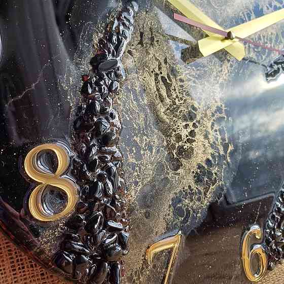 Часы настенные 40 см из эпоксидной смолы ручной работы Днепр