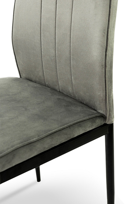 Стілець Річь, чорний/велюр сірий Київ - фото 5