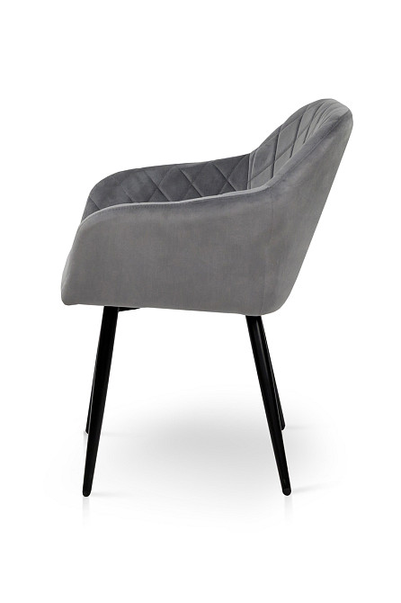 Крісло Акура HC-R17, чорний/велюр сірий Київ - фото 2