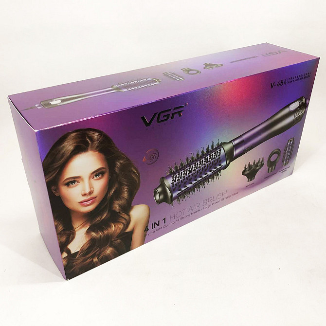 Фен-щетка стайлер VGR V-484 4 в 1. EB-897 Цвет: фиолетовый Киев - изображение 8