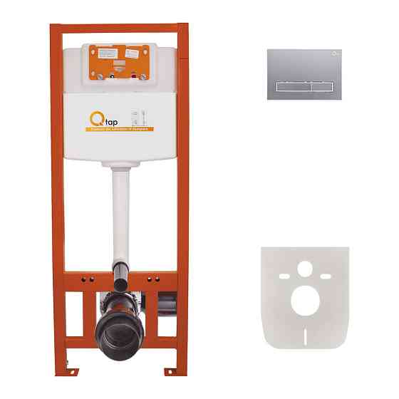 Набір інсталяція 4 в 1 Qtap Nest ST з лінійною панеллю змиву QT0133M425M08382SAT Київ