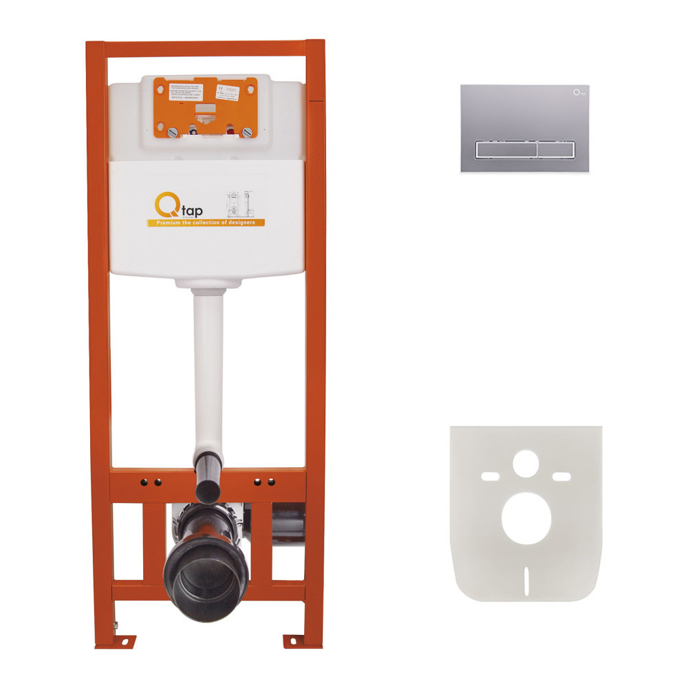 Набір інсталяція 4 в 1 Qtap Nest ST з лінійною панеллю змиву QT0133M425M08382SAT Київ - фото 1