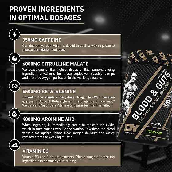 Передтренувальна добавка Dorian Yates Blood and Guts 380g (Mojito) Луцьк