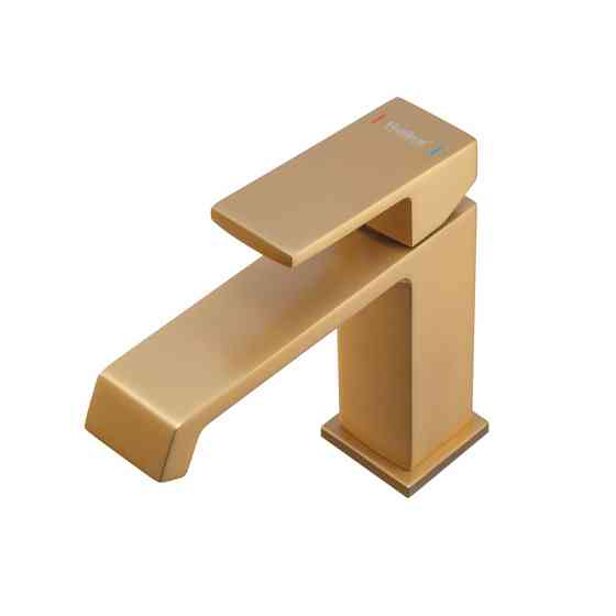 Смеситель для умывальника HAIBA GAUDI 001 в цвете Brushed Gold HB9583 Харьков