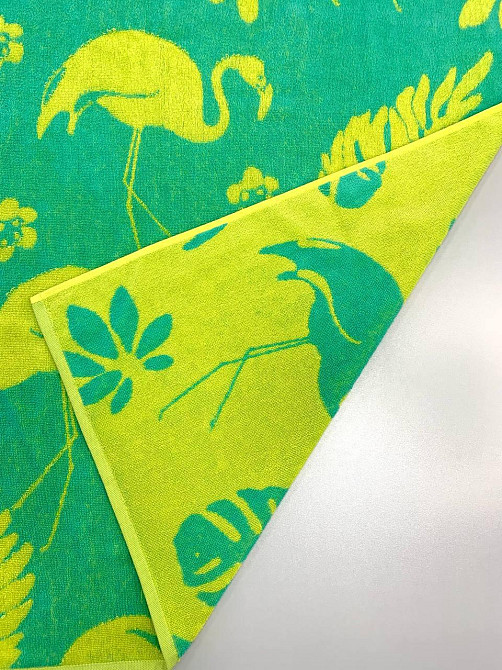 Дитячий махровий рушник Ideal Textile Фламінго, жовтий 70х140 см (56860796) Чернівці - фото 2