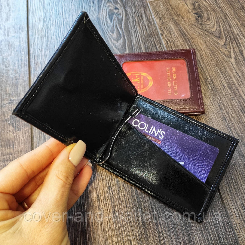 Зажим для денег с прозрачным окном на магнитах (черный) Киев - изображение 3