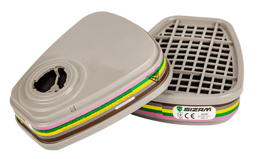 Комплект фільтрів для респіратора напівмаски Sizam Profiltr 6059 ABEK1 арт. 35026 Рівне - фото 1