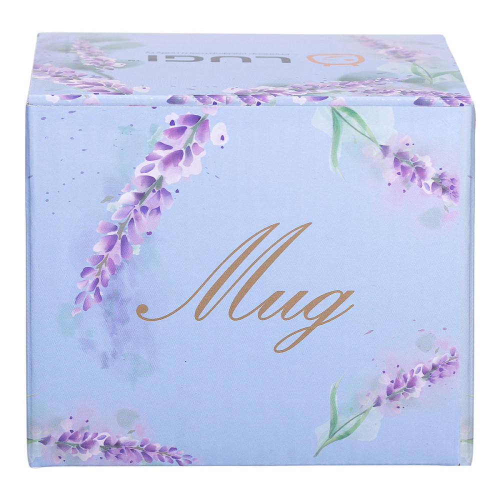 Чашка порцелянова з квітковим принтом 400 (мл) для чаю та кави Блакитна RX-N240139BL Коломыя - изображение 5