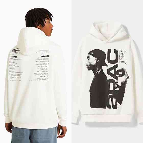 Худи, белая толстовка мужская, свитшот 2711253718 размер 46 Днепр