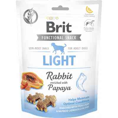 Лакомство для собак Brit Care Light кролик с папаей 150 г (8595602539956) Винница