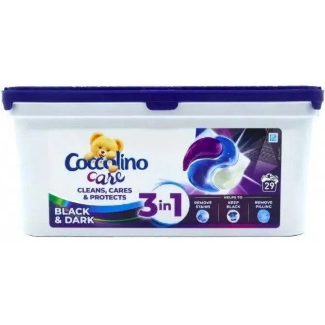 Капсули для прання для чорної Коколіно Coccolino black/dark 3in1 29 капс Львів - фото 1